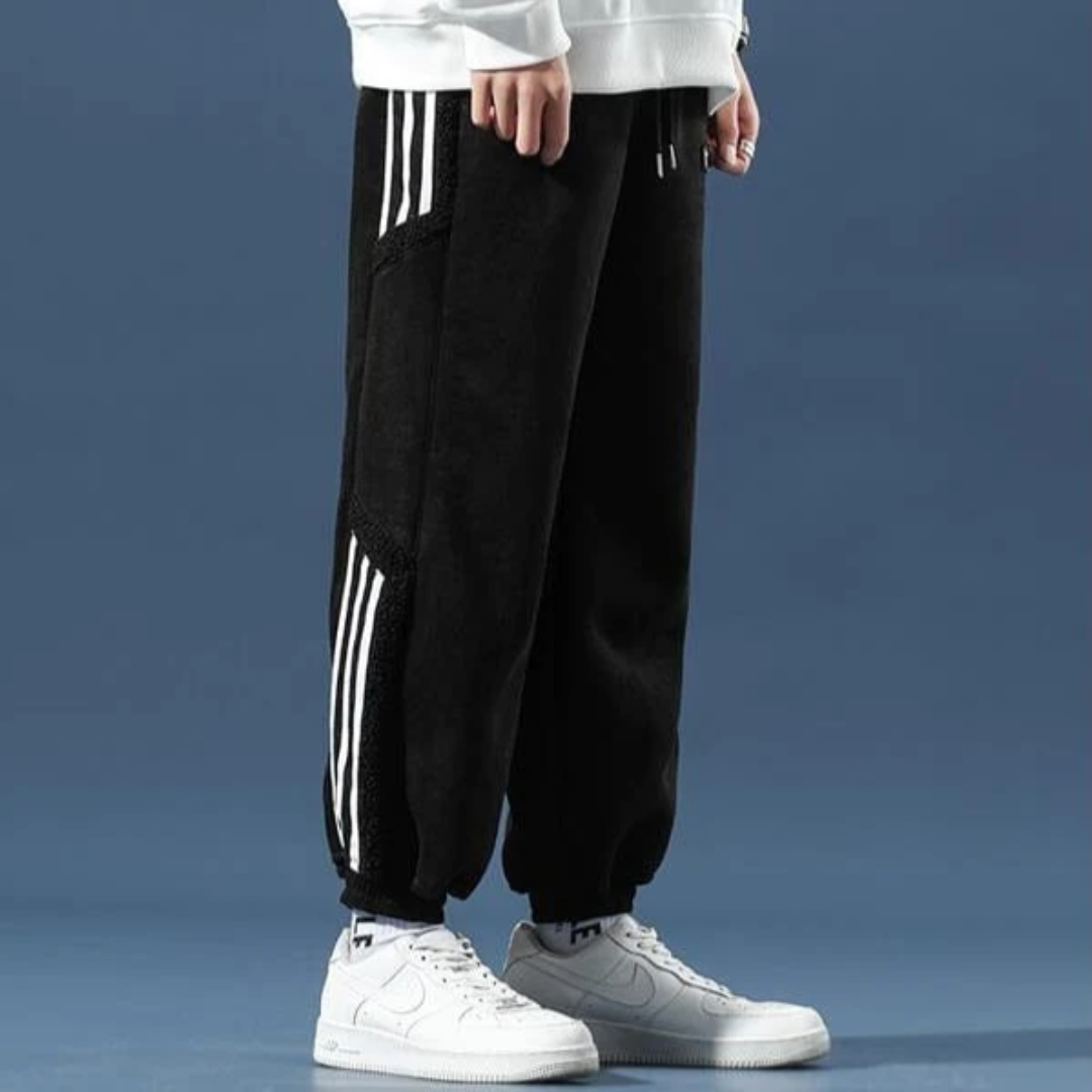 Troy | Men's Striped Sherpa-Lined Jogger Pants