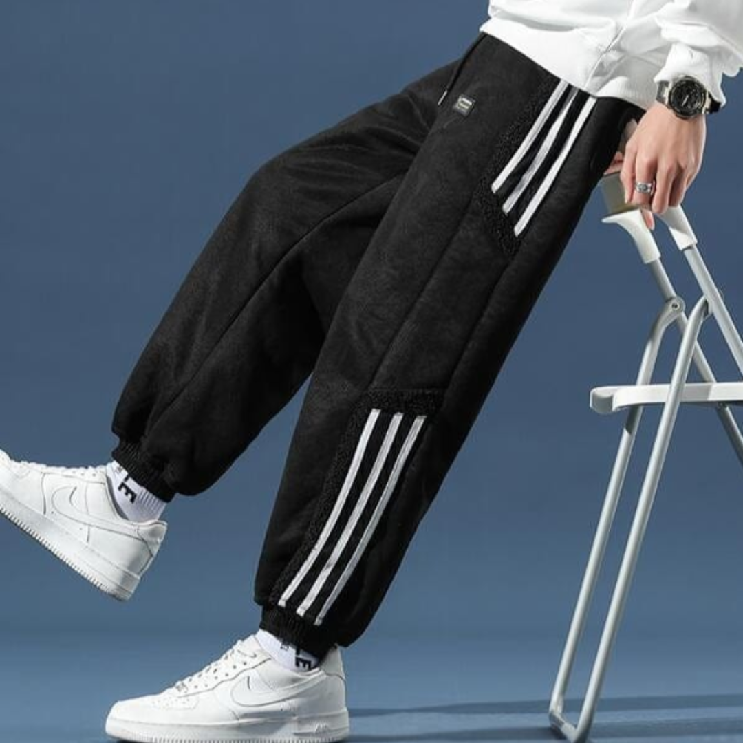Troy | Men's Striped Sherpa-Lined Jogger Pants