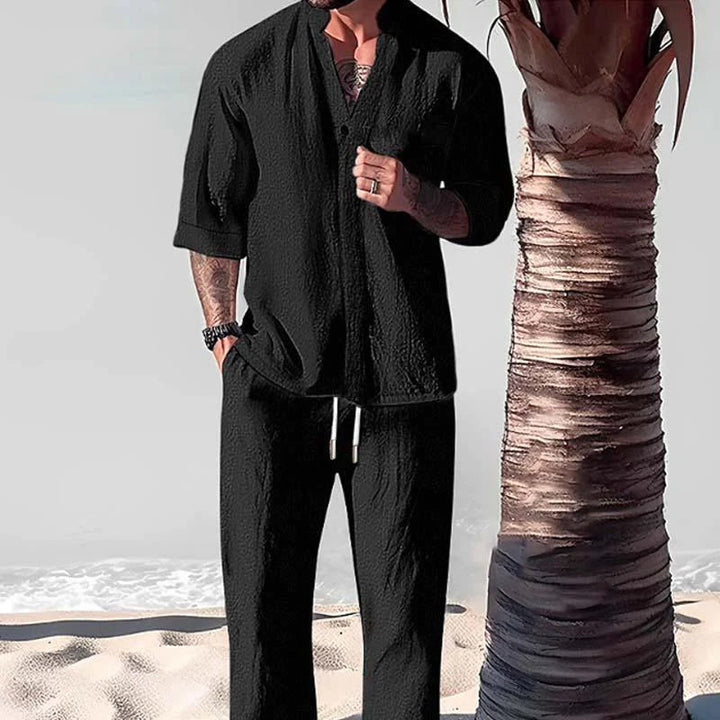 Dorian | Men's Breathable Cotton-Linen Lounge Set