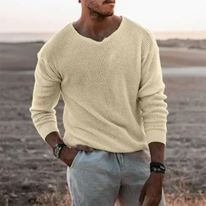 Tyler | Men's Casual V-Neck Knit Sweater