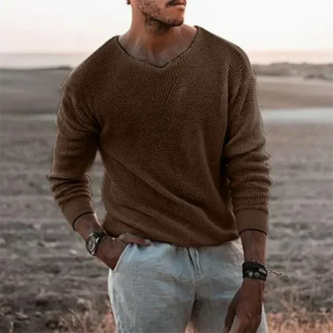 Tyler | Men's Casual V-Neck Knit Sweater