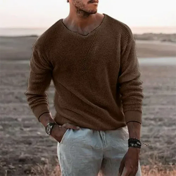 Tyler | Men's Casual V-Neck Knit Sweater