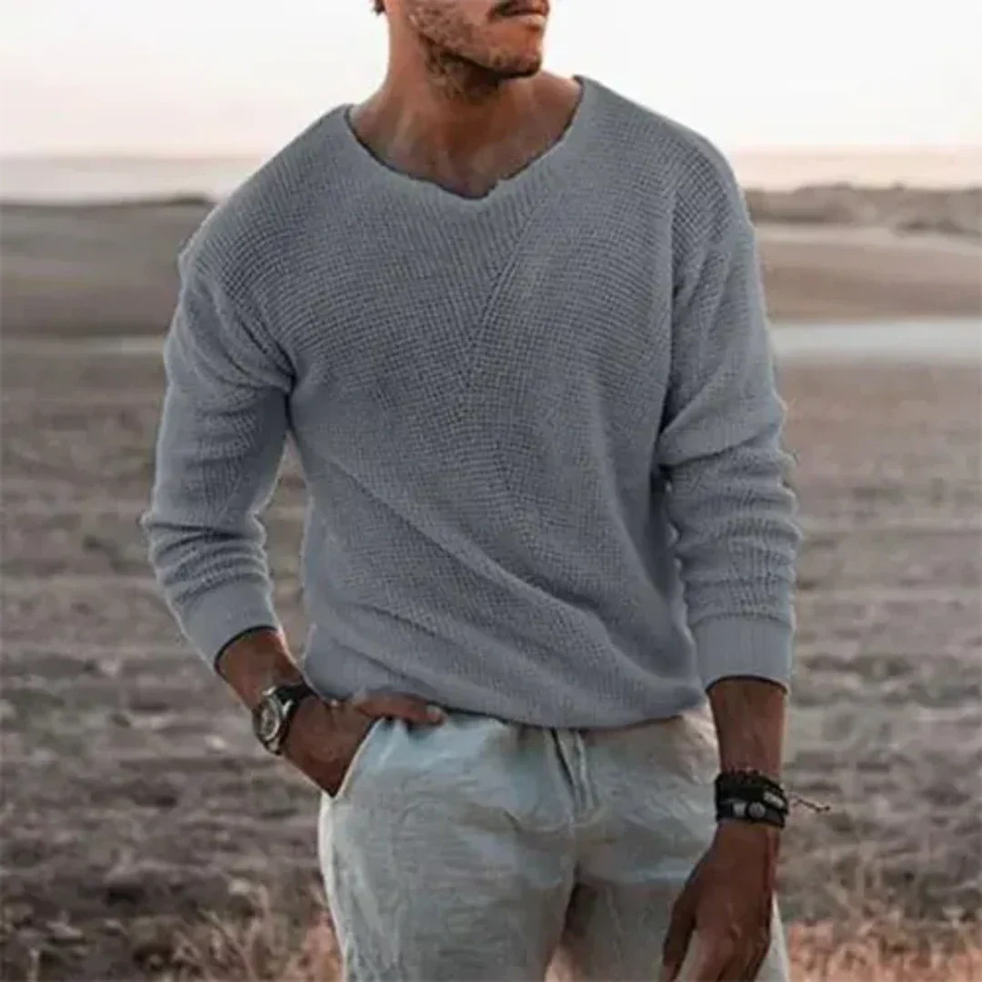 Tyler | Men's Casual V-Neck Knit Sweater