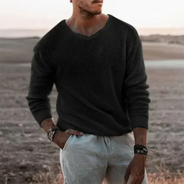 Tyler | Men's Casual V-Neck Knit Sweater