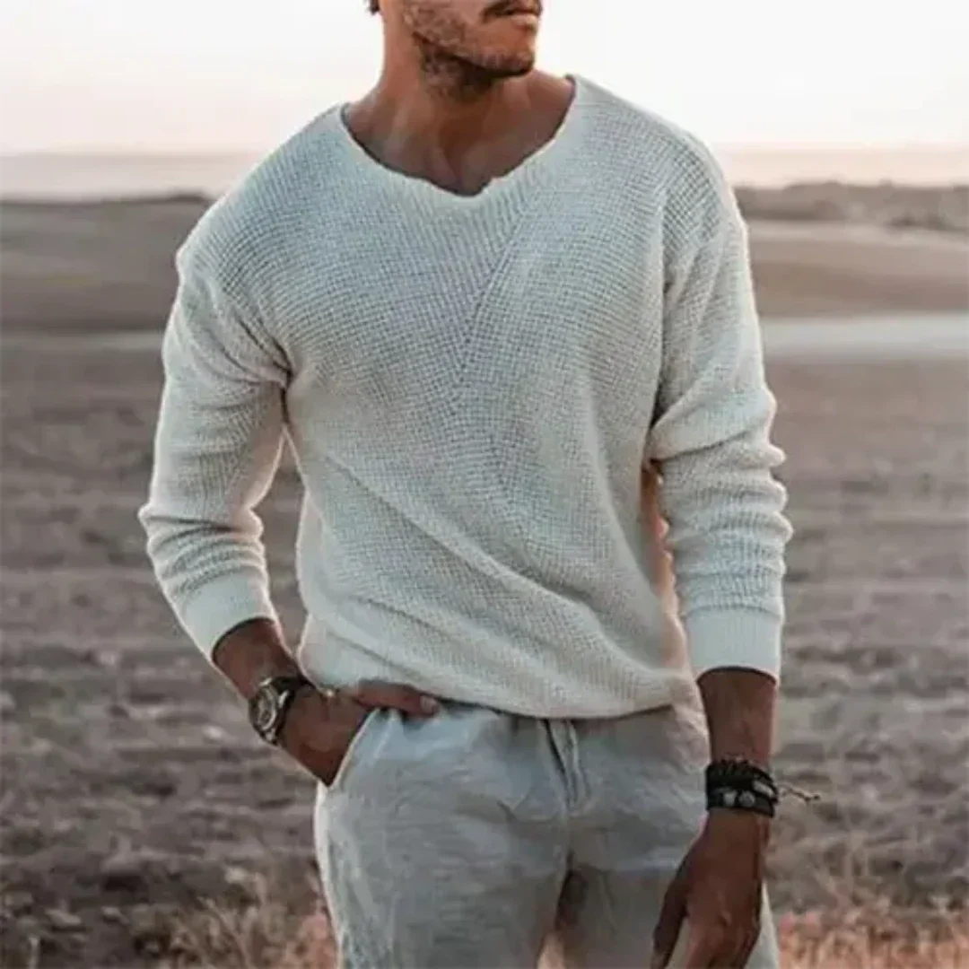Tyler | Men's Casual V-Neck Knit Sweater