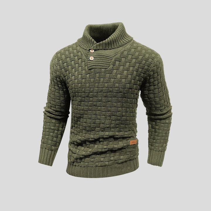 Ryan | Men's Premium Button-Neck Knit Sweater