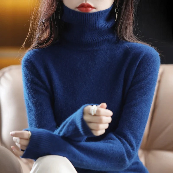 Vea | Women's Premium Cashmire Turtleneck Knit Sweater