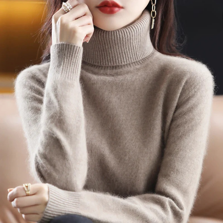 Vea | Women's Premium Cashmire Turtleneck Knit Sweater