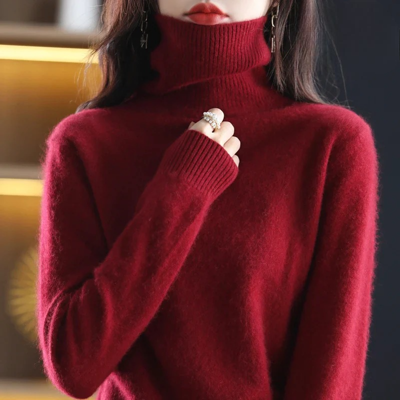 Vea | Women's Premium Cashmire Turtleneck Knit Sweater