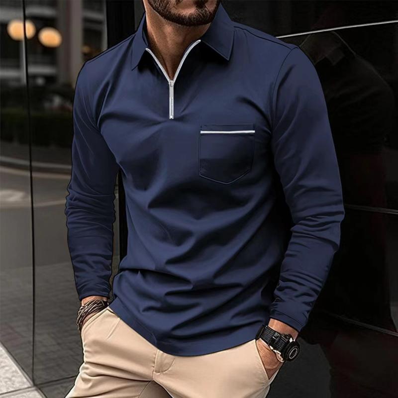 Malcolm | Men's Modern Quarter-Zip Polo Shirt