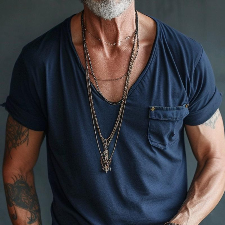 Chino | Men's Classic V-Neck Pocket T-Shirt