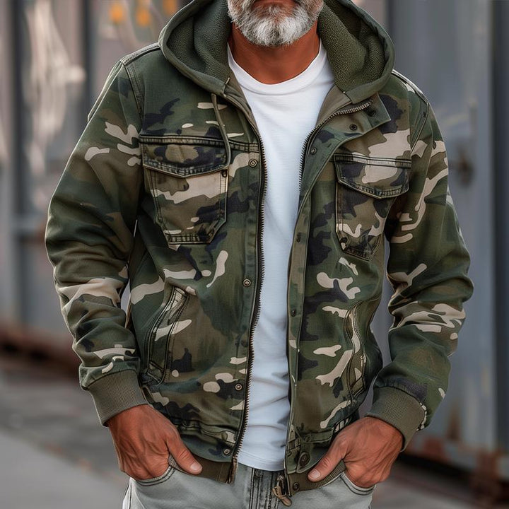Drake | Men's Hooded Camouflage Cargo Jacket