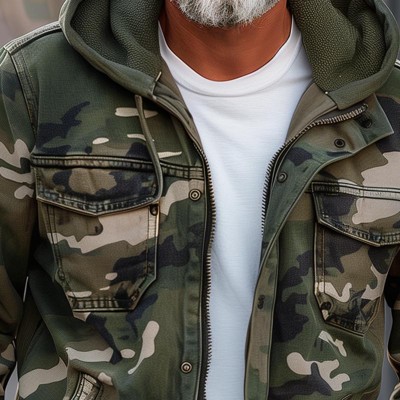 Drake | Men's Hooded Camouflage Cargo Jacket