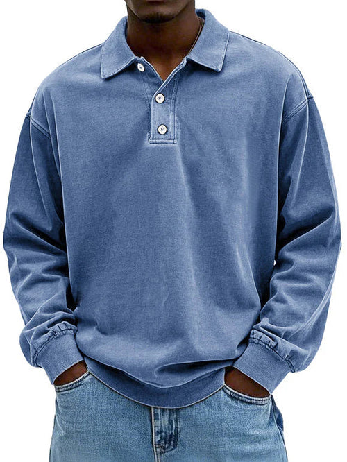 Beckett | Men's Casual Long-Sleeve Lapel Polo Shirt