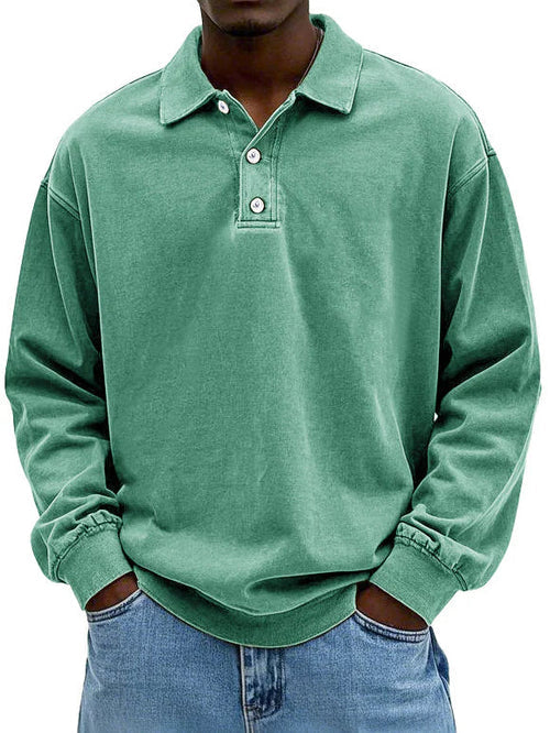 Beckett | Men's Casual Long-Sleeve Lapel Polo Shirt