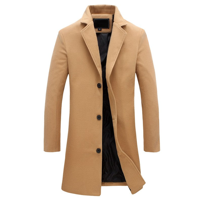 Wesley | Men's Stylish Knee-Length Single-Breasted Overcoat