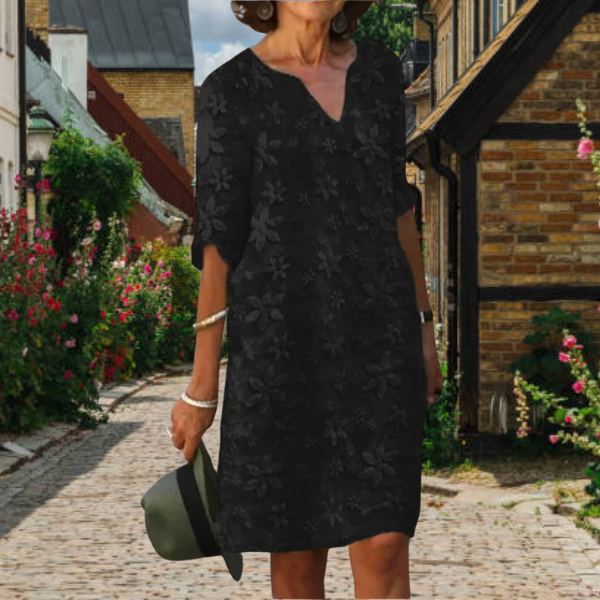 Blossom | Women's Floral V-Neck Midi Dress