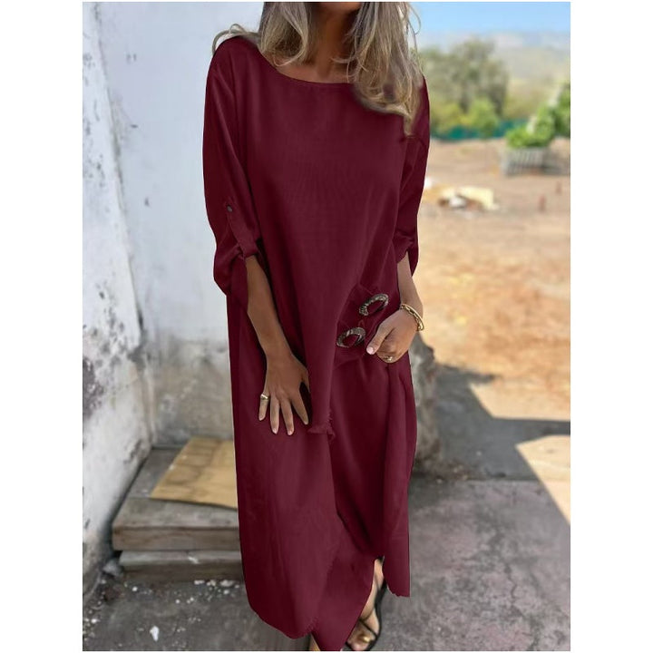 Karen | Women's Cotton Loose Fit Robe and Trousers Two Piece Set