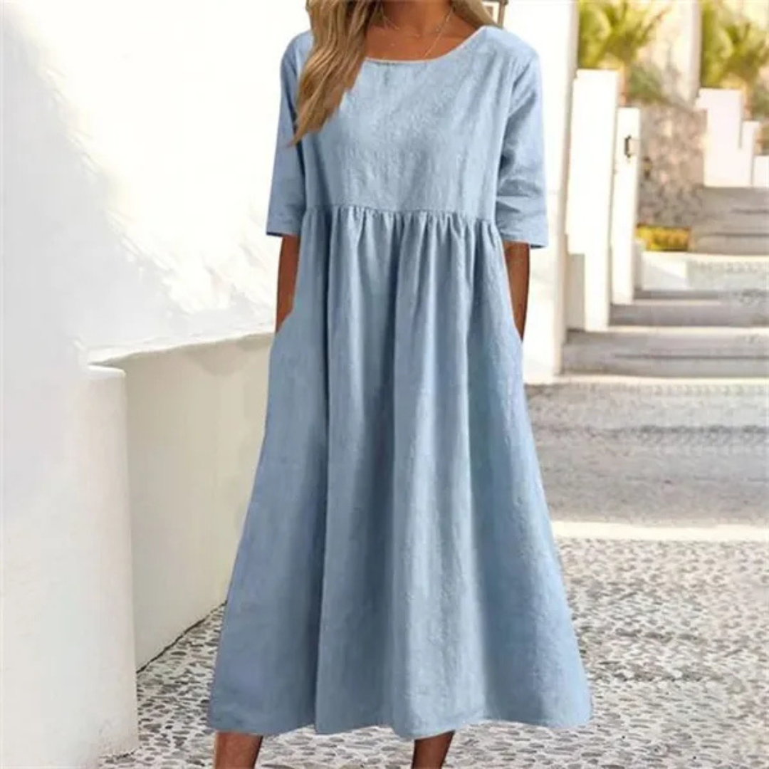 Bella | Women's Breezy Smocked-Waist Summer Midi Dress