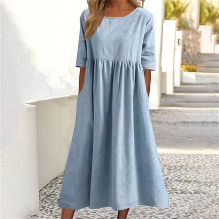 Bella | Women's Breezy Smocked-Waist Summer Midi Dress