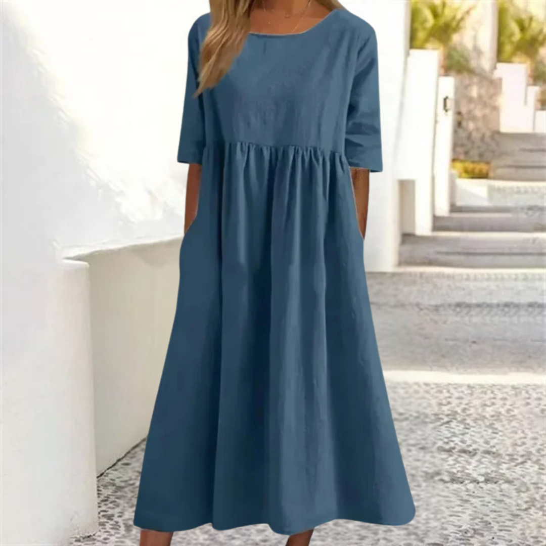 Bella | Women's Breezy Smocked-Waist Summer Midi Dress