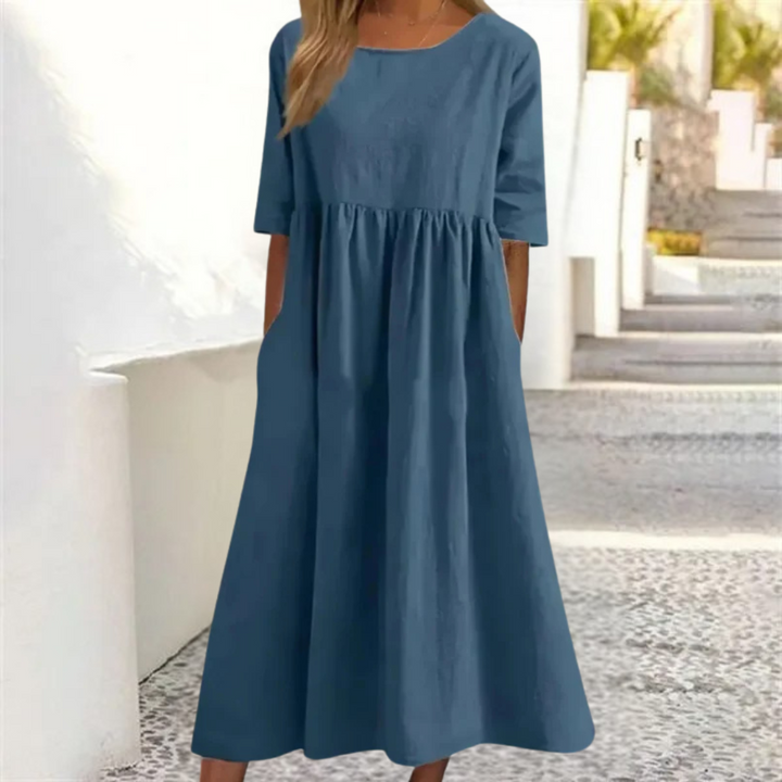 Bella | Women's Breezy Smocked-Waist Summer Midi Dress