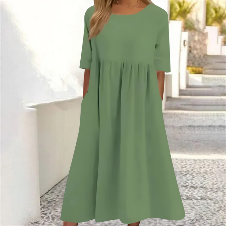 Bella | Women's Breezy Smocked-Waist Summer Midi Dress