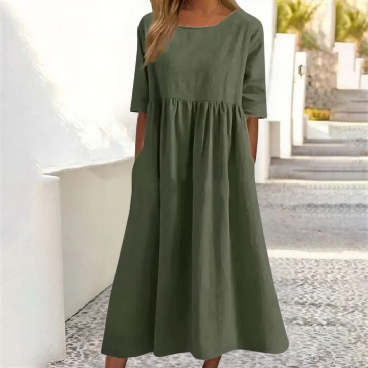 Bella | Women's Breezy Smocked-Waist Summer Midi Dress