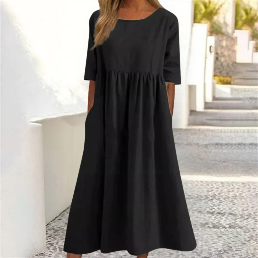 Bella | Women's Breezy Smocked-Waist Summer Midi Dress