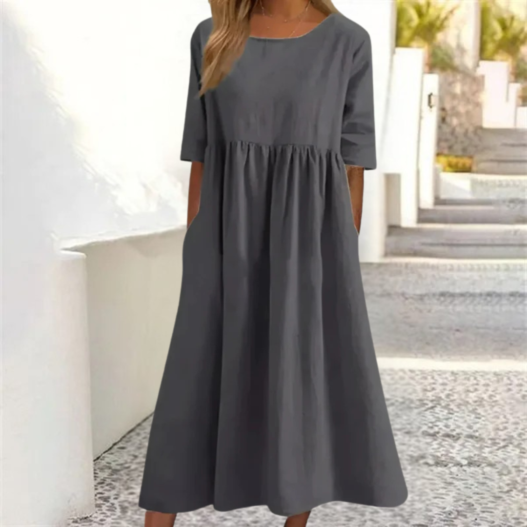 Bella | Women's Breezy Smocked-Waist Summer Midi Dress