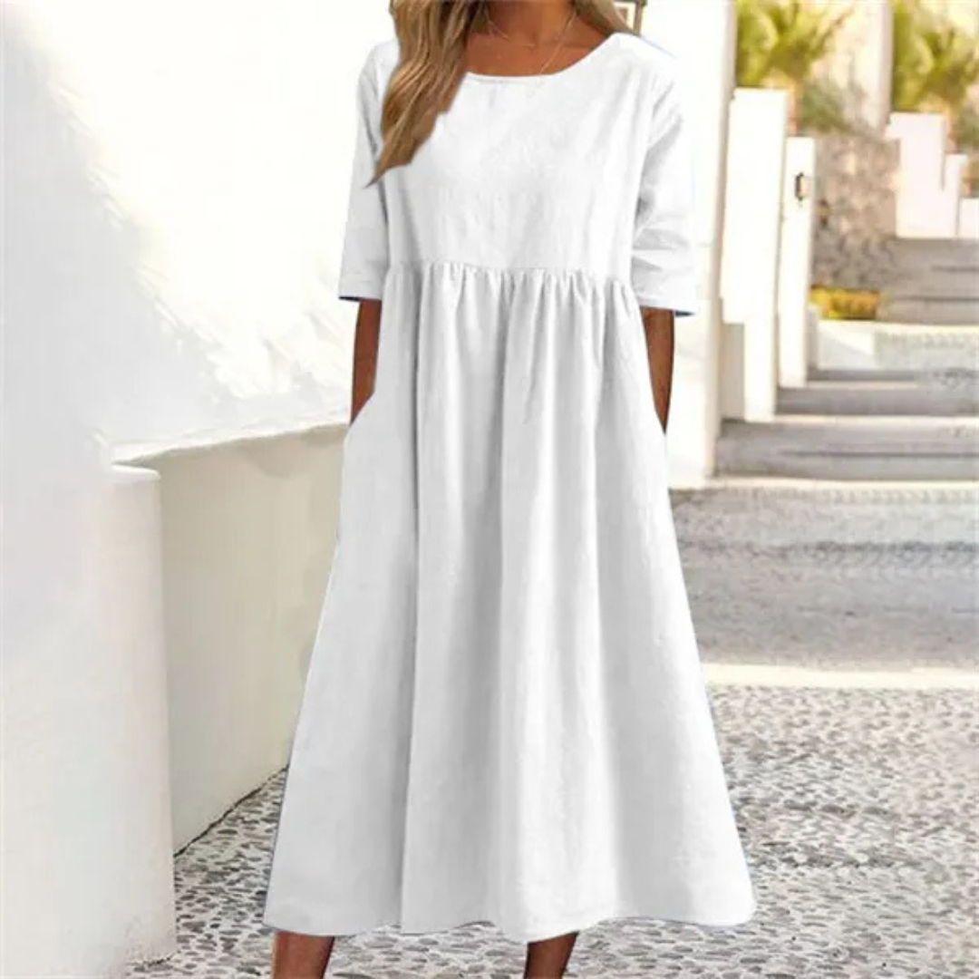 Bella | Women's Breezy Smocked-Waist Summer Midi Dress