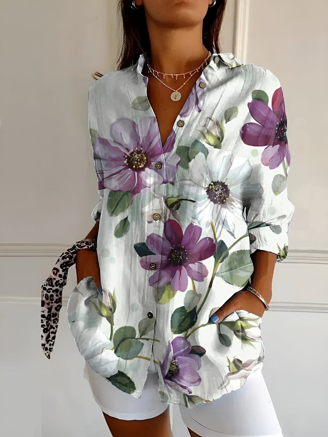 Millie | Women's Casual Long Sleeve Button-Down Shirt