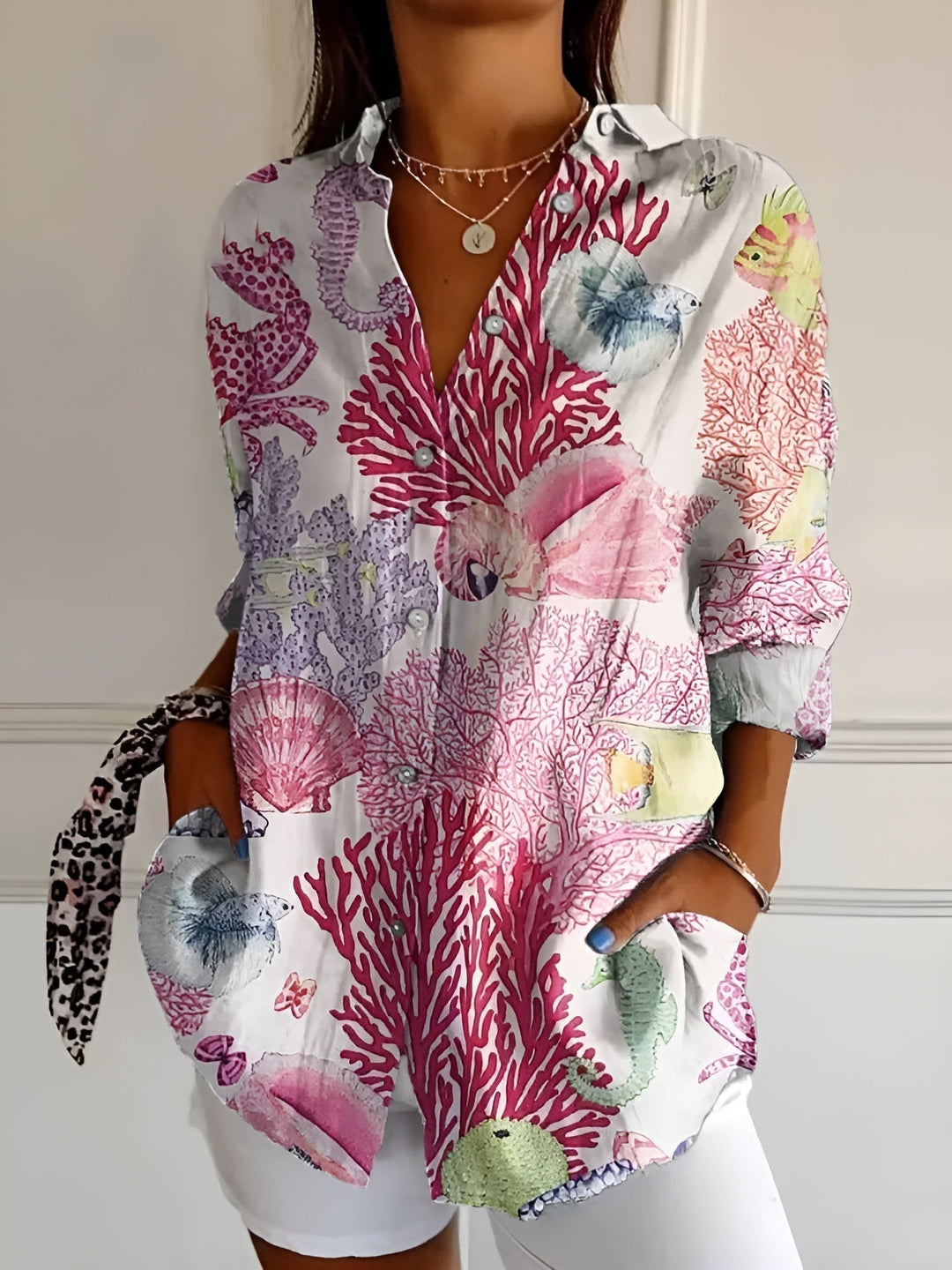 Millie | Women's Casual Long Sleeve Button-Down Shirt