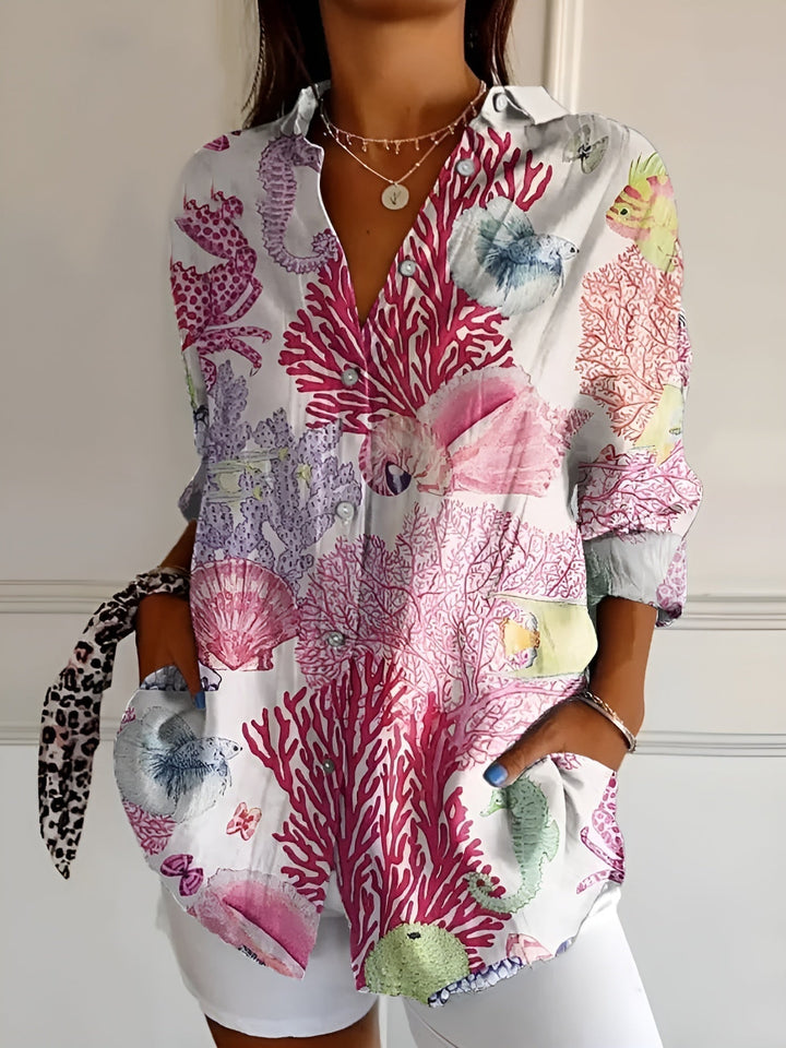 Millie | Women's Casual Long Sleeve Button-Down Shirt