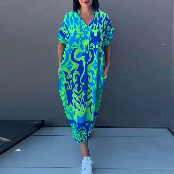 Felisse | Women's Flowy V Neck Summer Dress