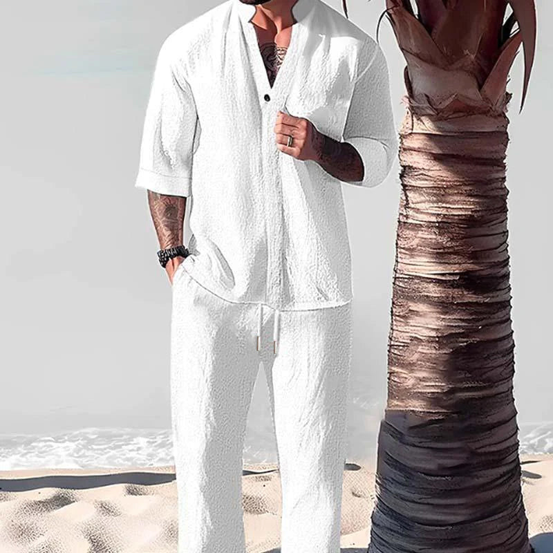 Dorian | Men's Breathable Cotton-Linen Lounge Set