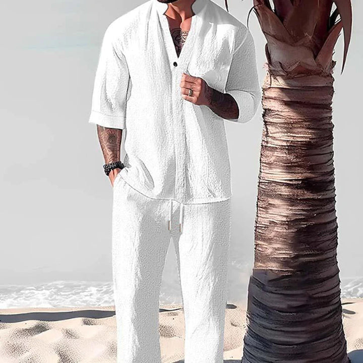 Dorian | Men's Breathable Cotton-Linen Lounge Set
