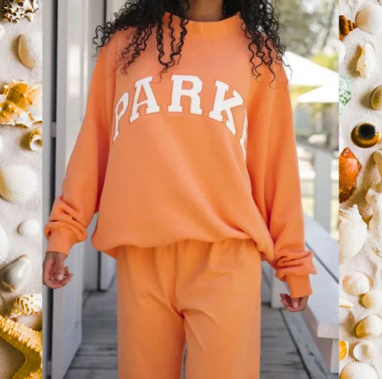Izzy | Women's Oversized Mock Neck Sweater with Varsity Graphic