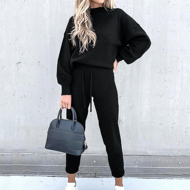Lola | Women's Chic Balloon Sleeve Knit Tracksuit Set